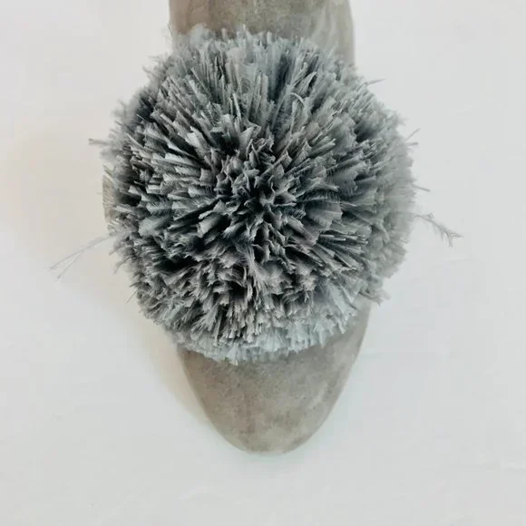 EUGENIA KIM POM POM SUEDE UPPER MULES MADE IN ITALY - Picture 6 of 10